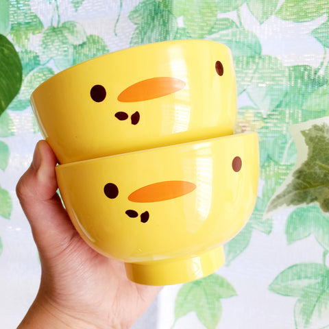 Yellow chick/duck rice bowls