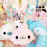 Baby Pink Goma seal plush keychain