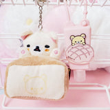 Kori kuma Strawberry toast plush keychain + sanitizer bundle