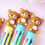 Large rila bear pens, 8 color ballpoint