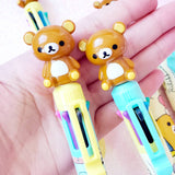 Large rila bear pens, 8 color ballpoint