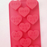 Candy Hearts Valentines Silicone Mold