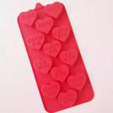 Candy Hearts Valentines Silicone Mold