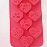 Candy Hearts Valentines Silicone Mold