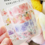 Floral Washi Tape 4pc Set - roses