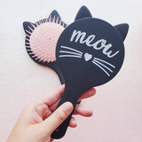 Pink & Black Kitty Brush