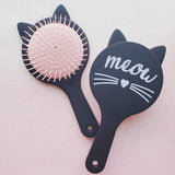 Pink & Black Kitty Brush