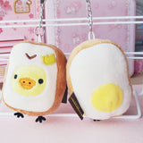 Kiiroitori Egg Toast Plush Keychain