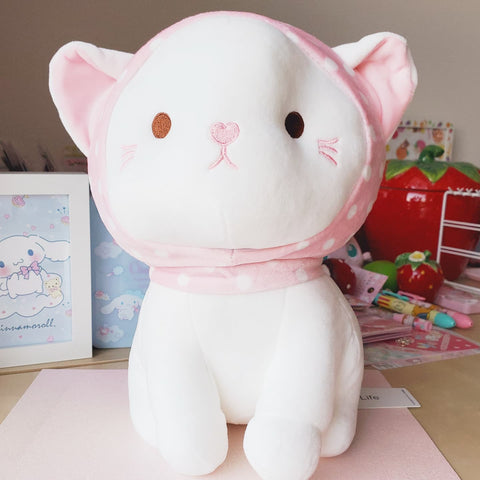 Large Plush Kitten w Pink Bow