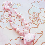 Melody Pink Pearl Bell phone charm