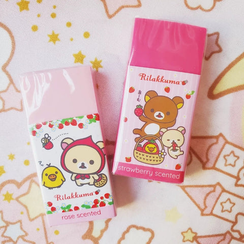 Rilakkuma Pink Scented Erasers